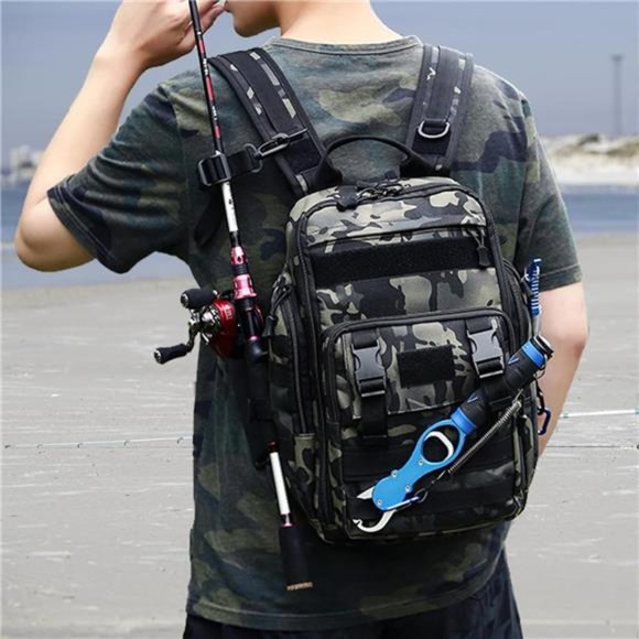 FishingPepo Fishing Backpack Tackle Storage Bag Fishing Gear and Equipment with - Picture 1 of 8